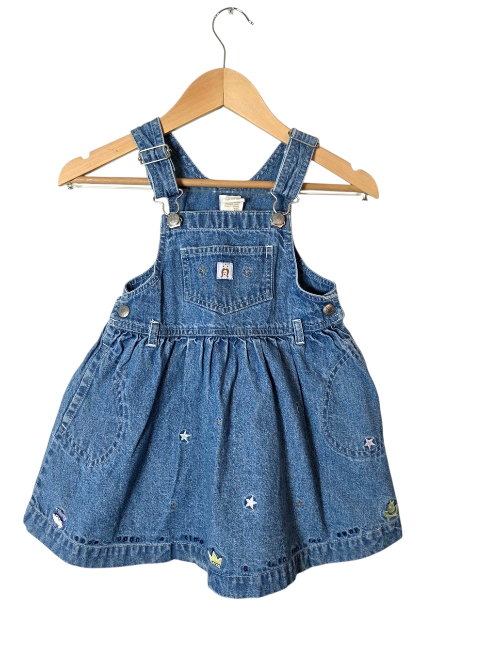Vintage Baby Gap Denim Dress 2T 1999 Once Upon A Time Fairytale Overall Dress